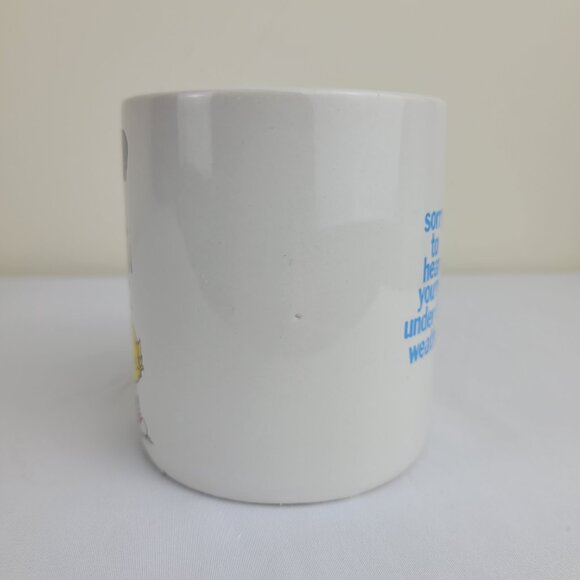 Vintage My Favorite Friends Mug, Duck rain weather Get Well coffee cup 1987 80s - Picture 8 of 16